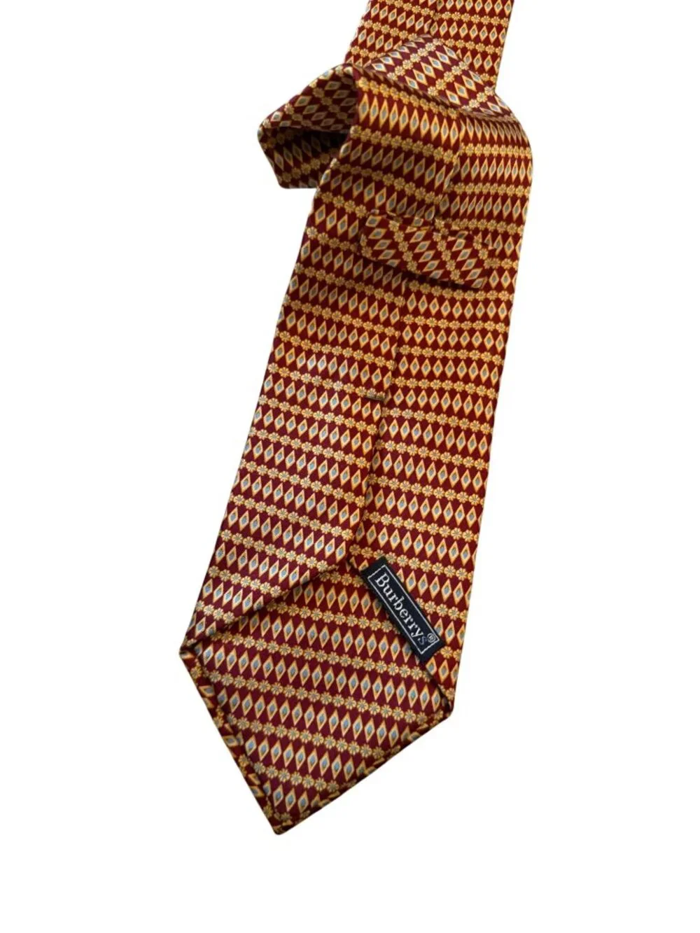 BURBERRYS Men's Vintage Yellow Red Neck Tie